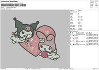 Melokuro With Love Emboidery File 6 sizes
