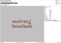 Melvel Boutique Embroidery File 4 size