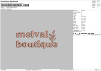 Melvel Boutique Embroidery File 4 size