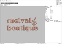 Melvel Boutique Embroidery File 4 size