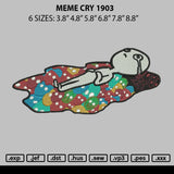 Memer Cry 1903 Embroidery File 6 sizes