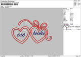 Booksheart Embroidery File 6 sizes