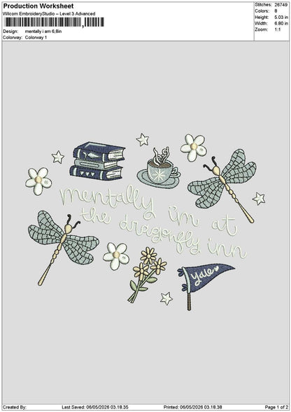 Mentallytext 0504 Embroidery File 6 sizes