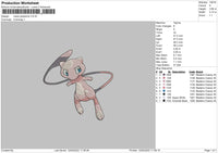 Meow Pokemon Embroidery File 4 size