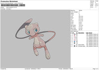 Meow Pokemon Embroidery File 4 size