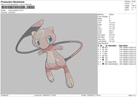 Meow Pokemon Embroidery File 4 size