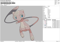 Meow Pokemon Embroidery File 4 size