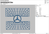 Mercedes L Embroidery File 6 sizes