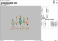 Marry And Bright Embroidery File 4 size