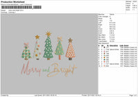 Marry And Bright Embroidery File 4 size