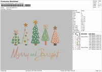 Marry And Bright Embroidery File 4 size