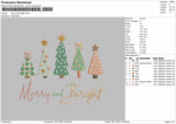 Marry And Bright Embroidery File 4 size