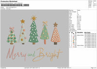 Marry And Bright Embroidery File 4 size