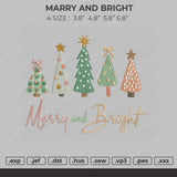 Marry And Bright Embroidery File 4 size