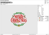 Merry Xmas 003 Embroidery File 6 sizes