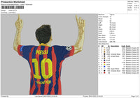 Messi Embroidery File 4 size