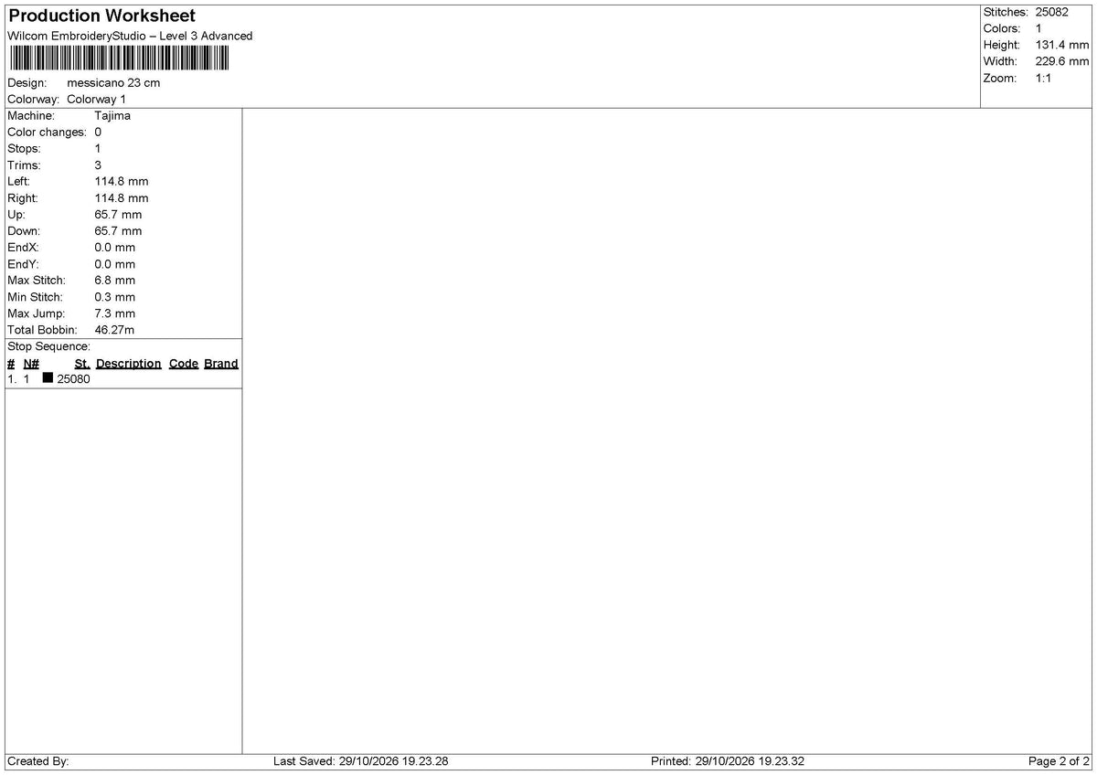Messicanotext Embroidery Machine Design File 6 sizes