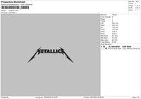 Metalicatxt Embroidery File 6 sizes