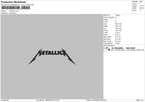 Metalicatxt Embroidery File 6 sizes