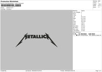 Metalicatxt Embroidery File 6 sizes