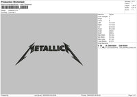 Metalicatxt Embroidery File 6 sizes