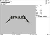 Metalicatxt Embroidery File 6 sizes