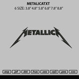Metalicatxt Embroidery File 6 sizes