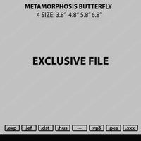 Metamorphosis Butterfly Embroidery File 4 size