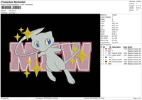 Mew Embroidery File 6 sizes
