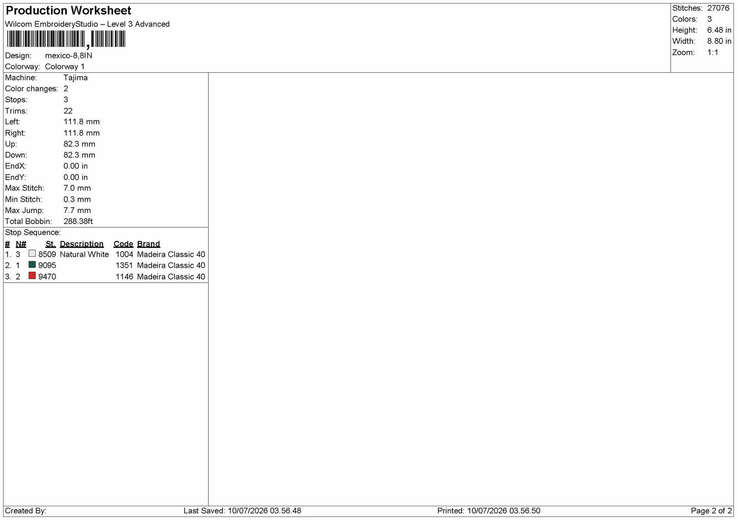 Mexicotext 07 Embroidery Machine Design File 6 sizes