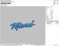 Miami Embroidery File 4 size