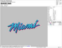 Miami Embroidery File 4 size