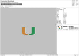 U Univ Embroidery File 6 sizes