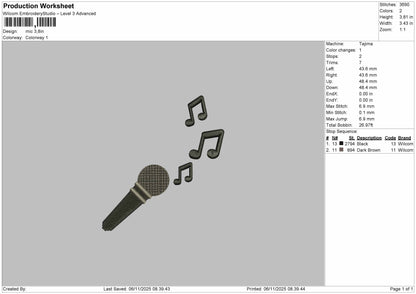 MIC  Embroidery File 6 sizes