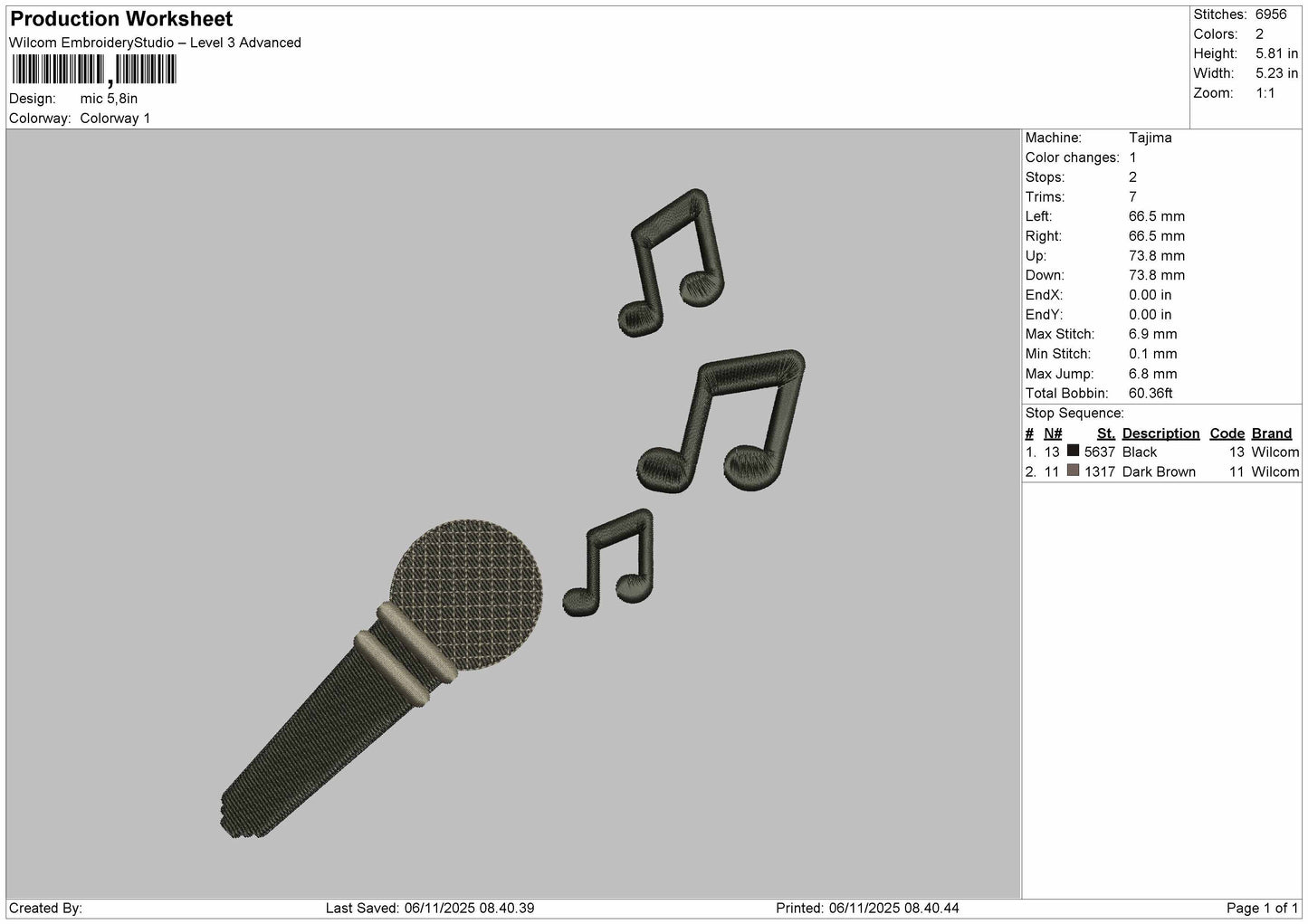 MIC  Embroidery File 6 sizes