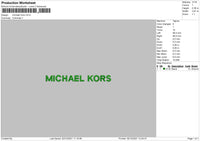 Michael Kors Embroidery File 4 size
