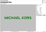 Michael Kors Embroidery File 4 size