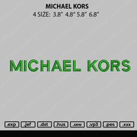 Michael Kors Embroidery File 4 size