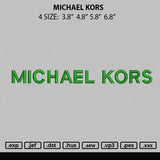 Michael Kors Embroidery File 4 size