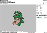 Michigan State Embroidery File 4 size