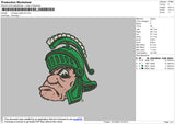 Michigan State Embroidery File 4 size