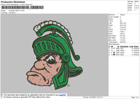 Michigan State Embroidery File 4 size
