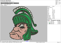 Michigan State Embroidery File 4 size