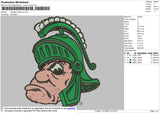 Michigan State Embroidery File 4 size