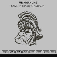 Michiganline Embroidery File 6 sizes
