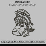 Michiganline Embroidery File 6 sizes