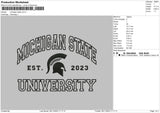 Michigan State Embroidery File 6 sizes