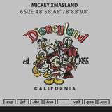 Mickey Xmasland Embroidery File 6 sizes