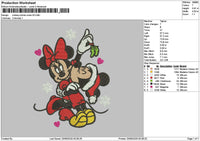 Mickeyxmas Kiss Embroidery File 6 sizes