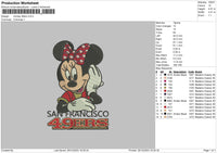 Min 49ers Embroidery File 6 sizes